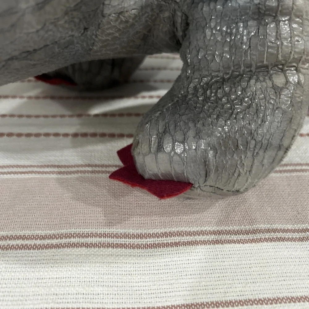 New 12 Inch STEGOSAURUS Dinosaur Stuffed Animal‎ Plush Toy Eye Changing Gray